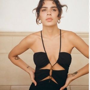 ZARA | black cut out dress